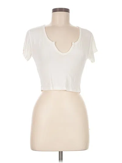 Pre-owned Lulus Short Sleeve T-shirt In Ivory