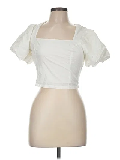 Pre-owned Lulus Short Sleeve T-shirt In White