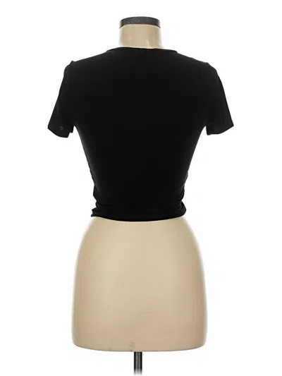 Pre-owned Lulus Short Sleeve Turtleneck In Black