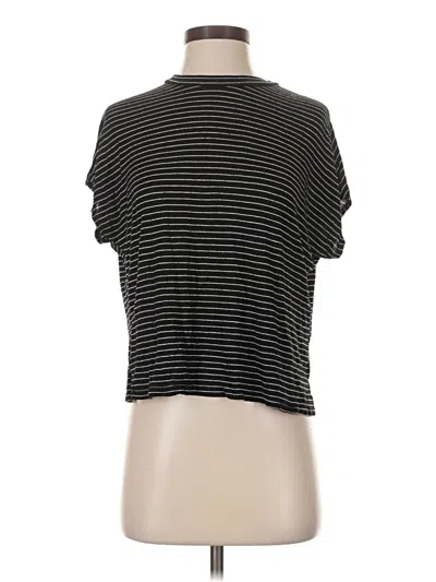Pre-owned Lulus Short Sleeve Turtleneck In Black