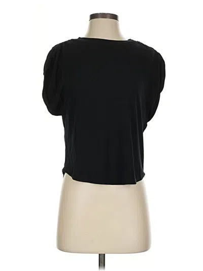 Pre-owned Lulus Short Sleeve Turtleneck In Black