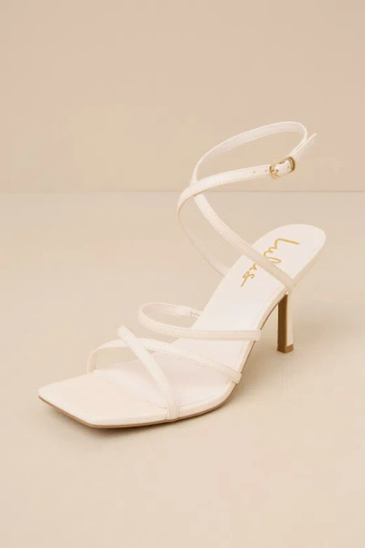 Lulus Skyy Beige Strappy High Heel Sandals