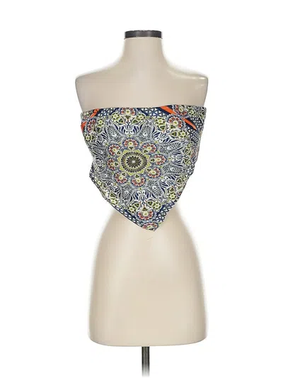 Pre-owned Lulus Sleeveless Blouse In Blue