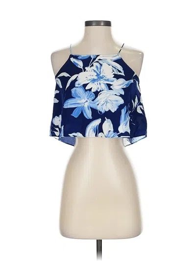 Pre-owned Lulus Sleeveless Blouse In Blue