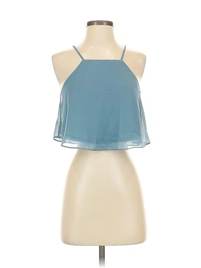 Pre-owned Lulus Sleeveless Blouse In Blue