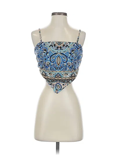 Pre-owned Lulus Sleeveless Blouse In Blue