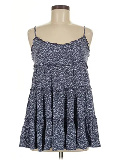 Pre-owned Lulus Sleeveless Blouse In Blue