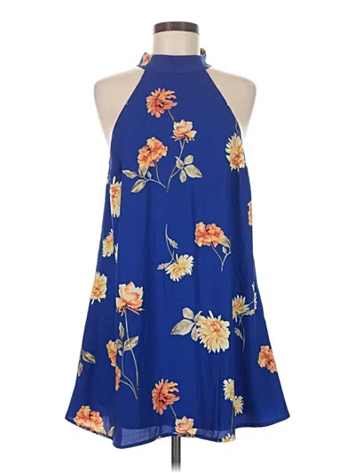 Pre-owned Lulus Sleeveless Blouse In Blue