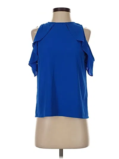 Pre-owned Lulus Sleeveless Blouse In Blue