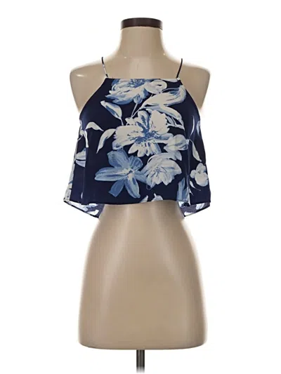 Pre-owned Lulus Sleeveless Blouse In Blue