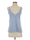 Lulus Sleeveless Blouse In Blue