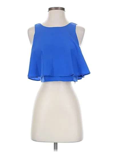 Pre-owned Lulus Sleeveless Blouse In Blue