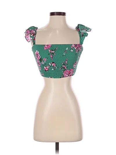 Pre-owned Lulus Sleeveless Blouse In Green