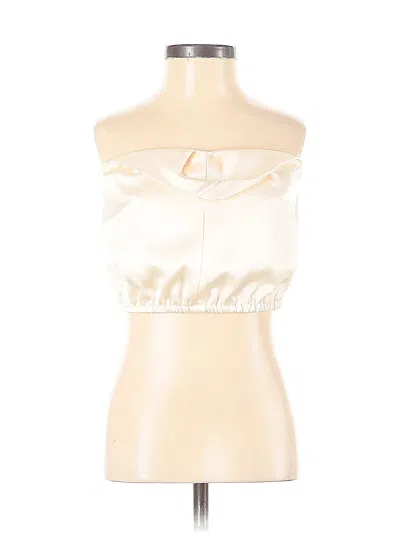 Pre-owned Lulus Sleeveless Blouse In Ivory