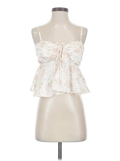 Pre-owned Lulus Sleeveless Blouse In Ivory