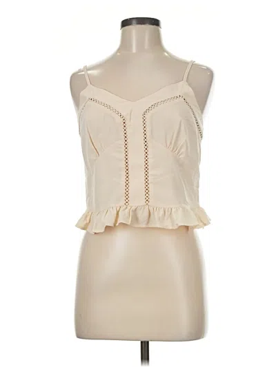 Pre-owned Lulus Sleeveless Blouse In Ivory