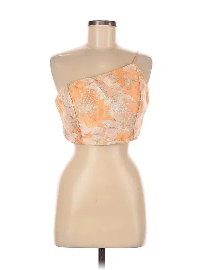 Pre-owned Lulus Sleeveless Blouse In Orange