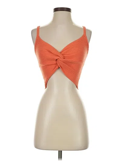 Pre-owned Lulus Sleeveless Blouse In Orange