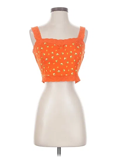 Pre-owned Lulus Sleeveless Blouse In Orange