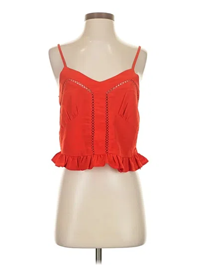 Pre-owned Lulus Sleeveless Blouse In Orange