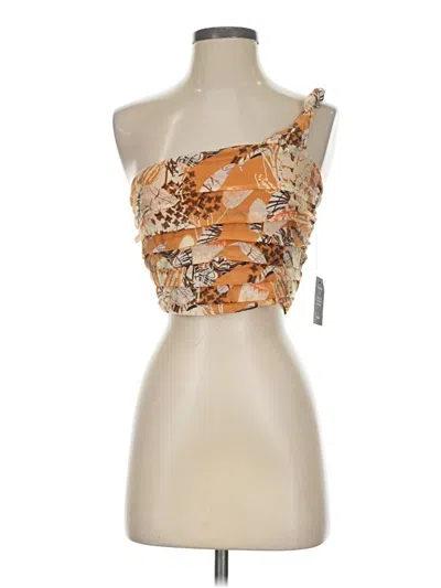 Pre-owned Lulus Sleeveless Blouse In Orange
