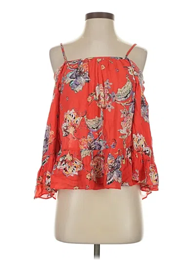 Pre-owned Lulus Sleeveless Blouse In Red
