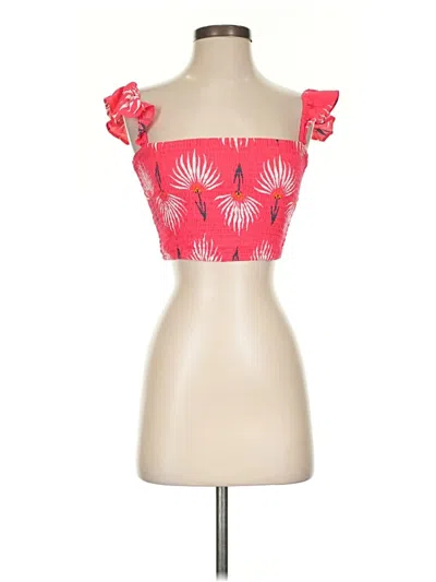 Pre-owned Lulus Sleeveless Blouse In Red