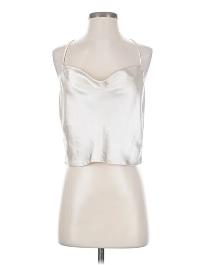 Pre-owned Lulus Sleeveless Blouse In Silver