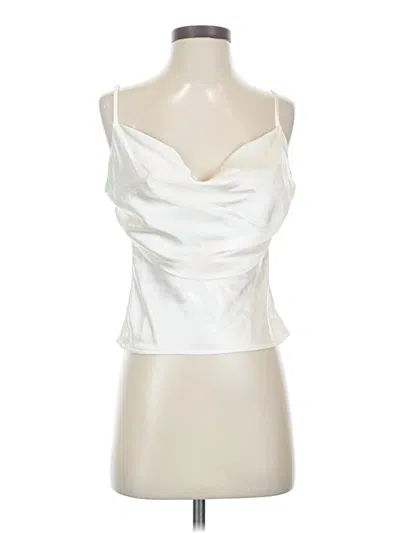 Pre-owned Lulus Sleeveless Blouse In Silver