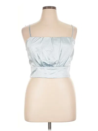 Pre-owned Lulus Sleeveless Blouse In Silver