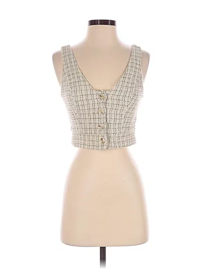 Pre-owned Lulus Sleeveless Blouse In Tan