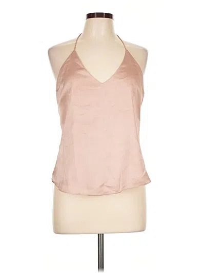Pre-owned Lulus Sleeveless Blouse In Tan