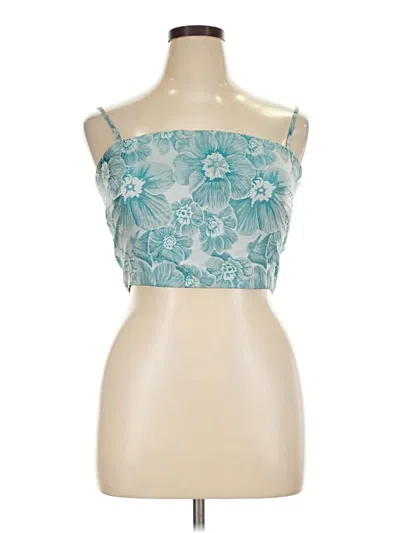Pre-owned Lulus Sleeveless Blouse In Teal