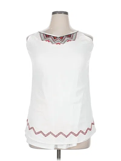 Pre-owned Lulus Sleeveless Blouse In White