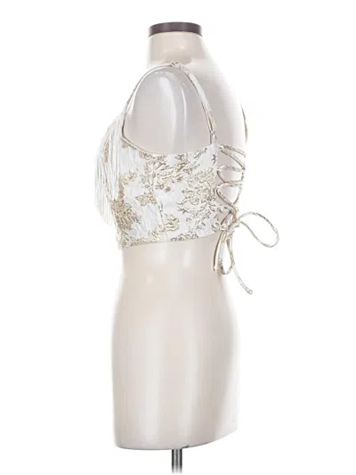 Pre-owned Lulus Sleeveless Blouse In White