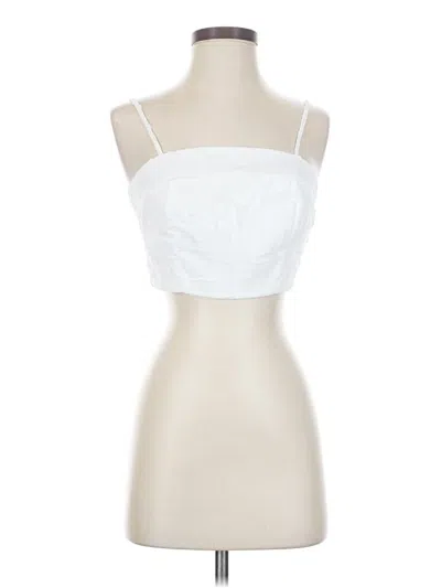 Pre-owned Lulus Sleeveless Blouse In White