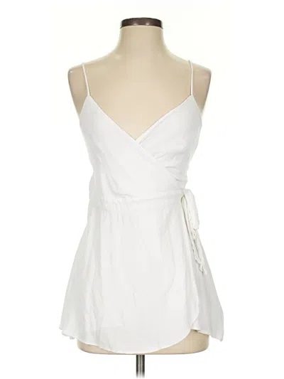 Pre-owned Lulus Sleeveless Blouse In White