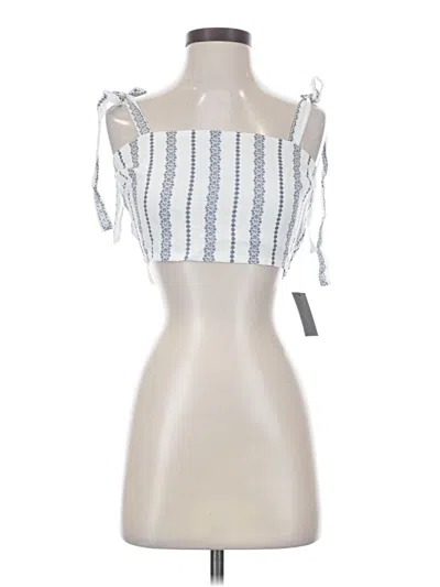 Pre-owned Lulus Sleeveless Blouse In White