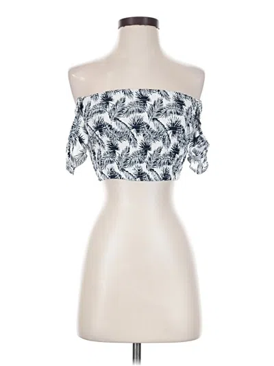 Pre-owned Lulus Sleeveless Blouse In White
