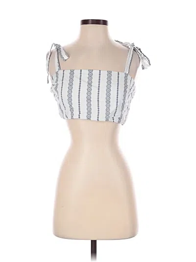 Pre-owned Lulus Sleeveless Blouse In White