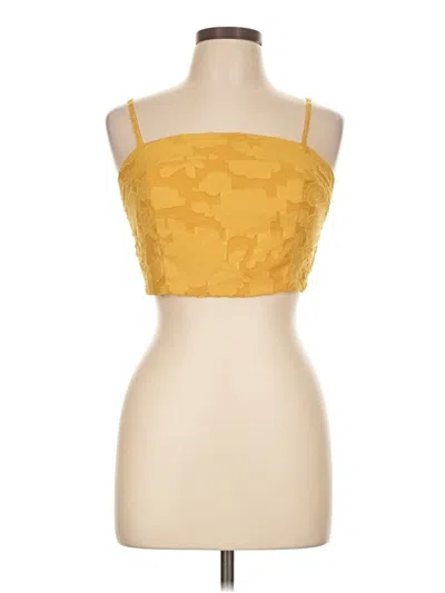 Pre-owned Lulus Sleeveless Blouse In Yellow