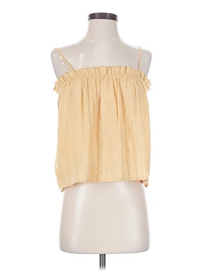 Pre-owned Lulus Sleeveless Blouse In Yellow