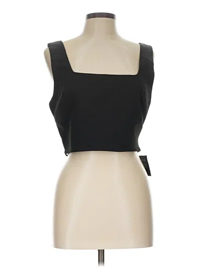 Lulus Sleeveless Top Black Square Neckline Tops