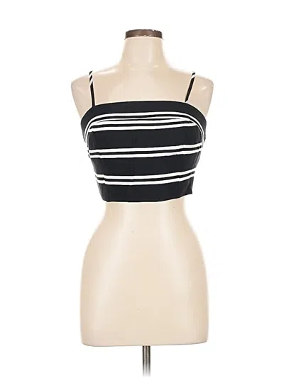 Lulus Sleeveless Top Black Strapless Neckline Tops In Brown