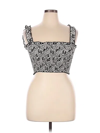 Pre-owned Lulus Sleeveless Top Black Sweetheart Neckline Tops