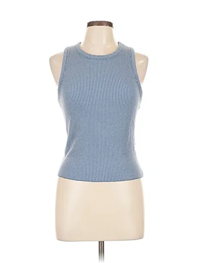 Pre-owned Lulus Sleeveless Top Blue Halter Neckline Tops