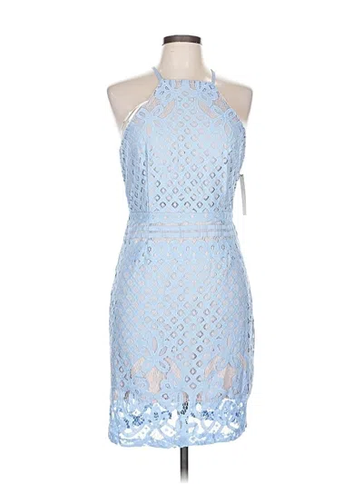 Lulus Sleeveless Top Blue Halter Neckline Tops