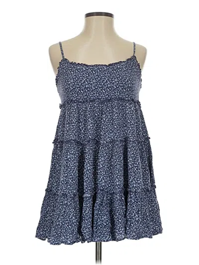 Pre-owned Lulus Sleeveless Top Blue Halter Neckline Tops