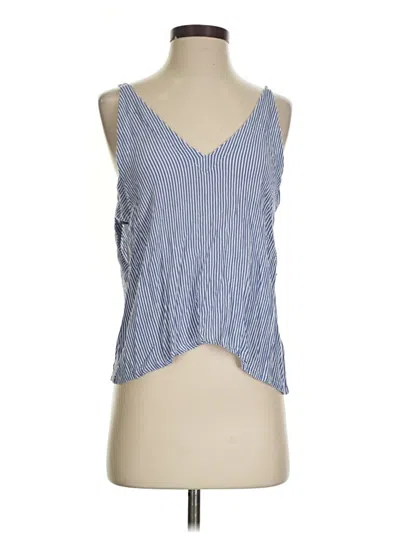 Pre-owned Lulus Sleeveless Top Blue Halter Neckline Tops