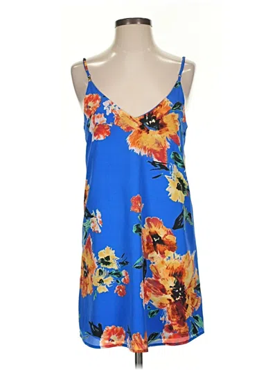 Pre-owned Lulus Sleeveless Top Blue Halter Neckline Tops